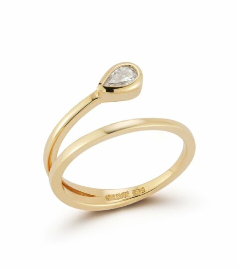 Women’S MATEO  | 14Kt Pear Diamond Point Of Focus Ring