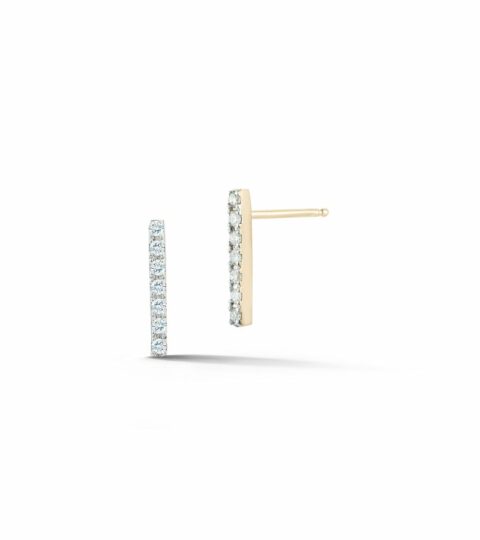 Women’S MATEO  | 14Kt Gold Mini Diamond Bar Studs