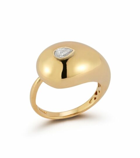 Women’S MATEO  | 14Kt Diamond Water Droplet Ring