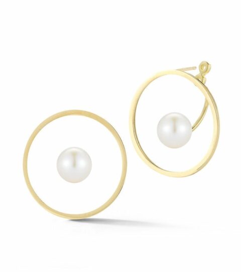 Women’S MATEO  | 14Kt Gold Floating Pearl Hoop