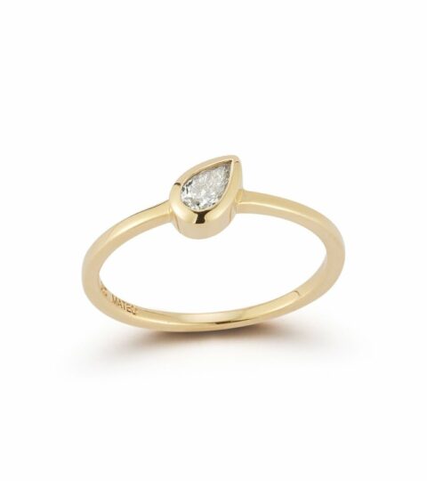 Women’S MATEO  | 14Kt At An Angle Pear Diamond Ring