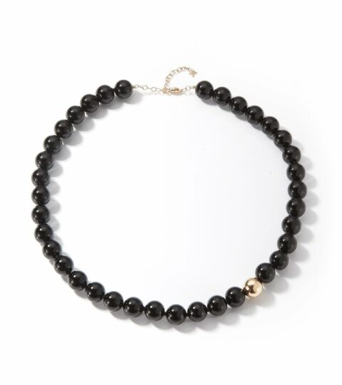 Women’S MATEO  | 14Kt Onyx With Gold Dot Necklace