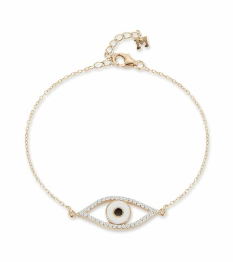 Women’S MATEO  | 14Kt Gold Diamond Eye Of Protection Bracelet