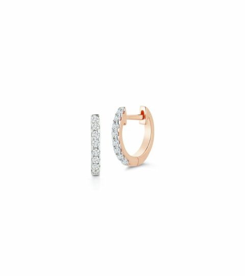 Women’S MATEO  | 10Mm Diamond Huggie – Rose Gold