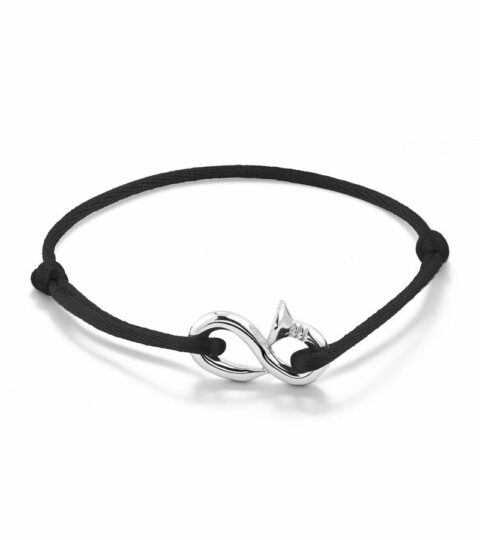 Men’S MATEO  | Bent Nail On Black Nylon Cord Bracelet