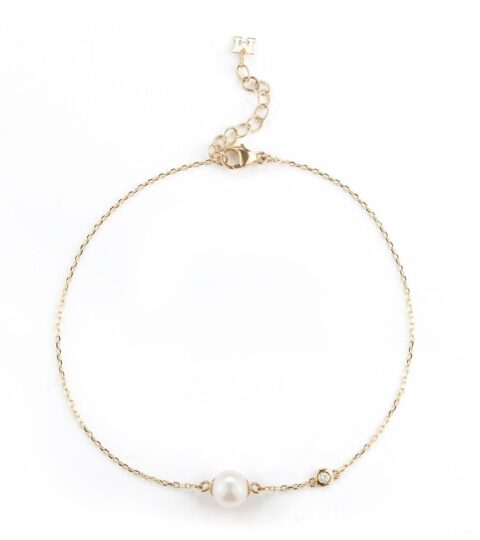 Women’S MATEO  | 14Kt Gold Pearl And Diamond Dot Bracelet