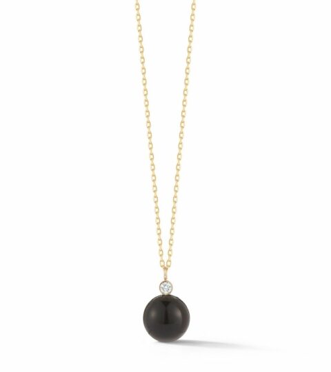 Women’S MATEO  | 14Kt Gold Onyx And Diamond Dot Necklace