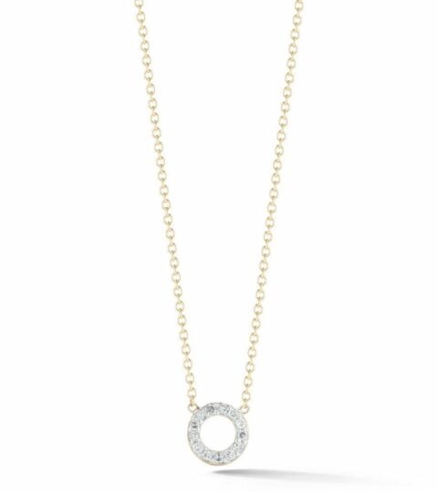 Women’S MATEO  | 14Kt Gold Mini Diamond Circle Necklace