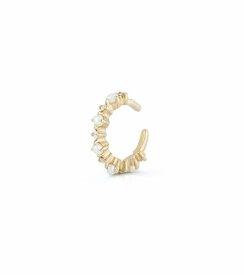 Women’S MATEO  | 14Kt The Little Things Pearl And Diamond Ear Cuff