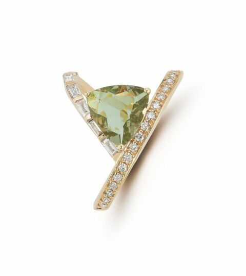 Women’S MATEO  | 14Kt Green Amethyst Y Ring