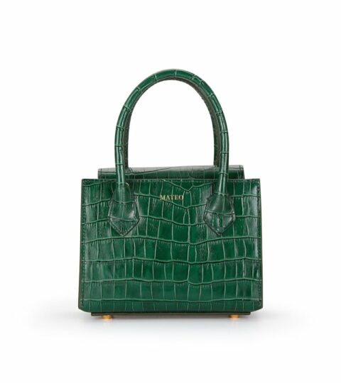 Bags MATEO  | Emerald Croc Diana Bag