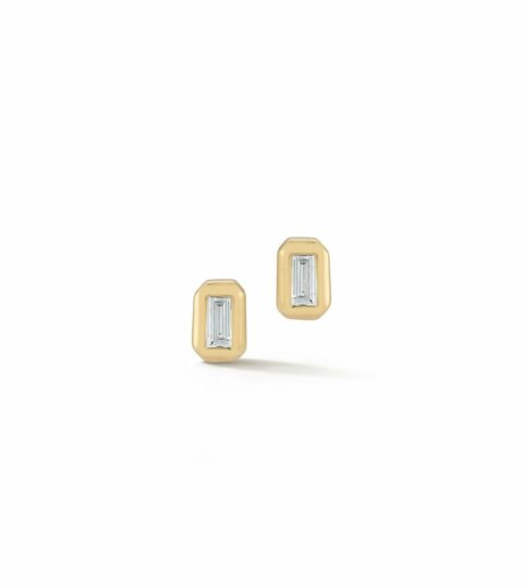 Women’S MATEO  | 14Kt Baguette Diamond Studs