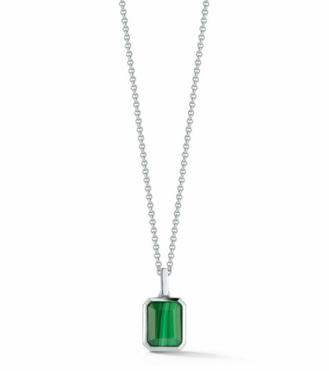 Men’S MATEO  | Emerald Cut Malachite Necklace