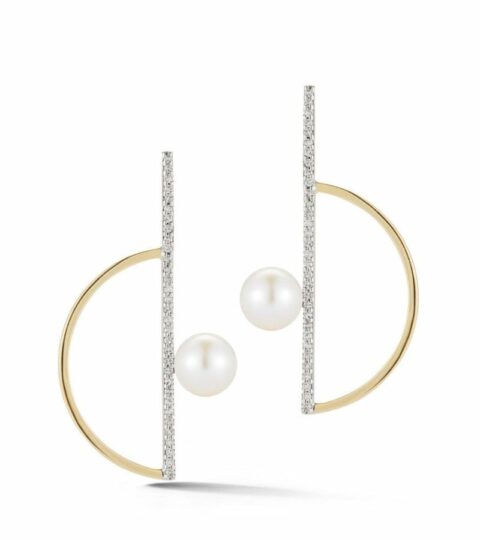 Women’S MATEO  | 14Kt Pearl Semi Circle Earring