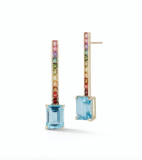 Women’S MATEO  | 14Kt Somewhere Over The Rainbow Blue Topaz Earrings