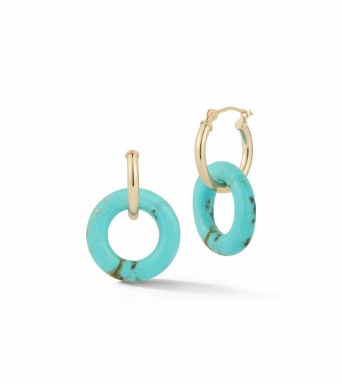 Women’S MATEO  | 14Kt Turquoise Donut Hoops