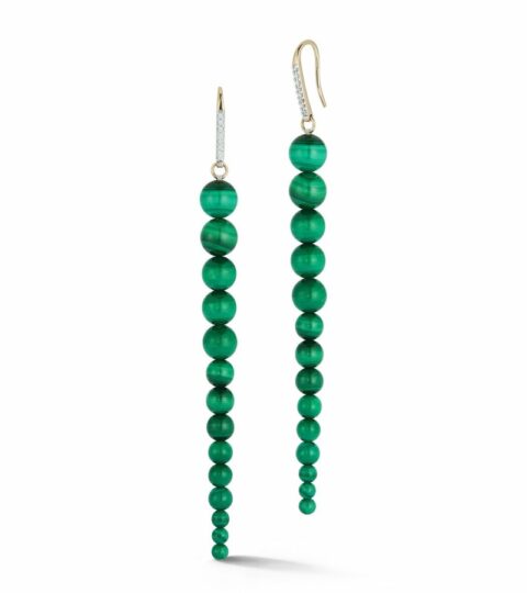 Women’S MATEO  | 14Kt Graduated Malachite Danglers