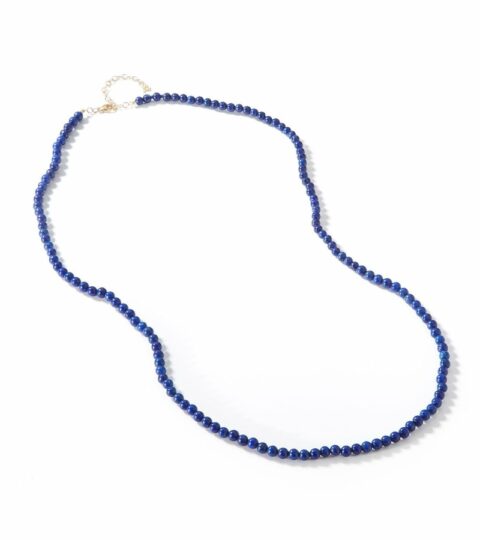 Men’S MATEO  | 14Kt Lapis Beaded Necklace 22″