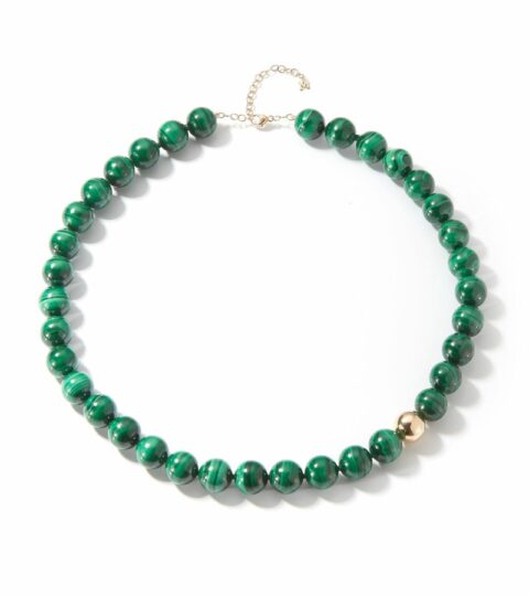 Women’S MATEO  | 14Kt Malachite With Gold Dot Necklace