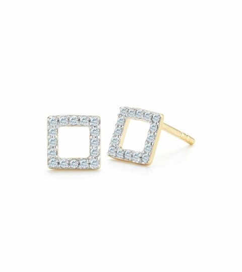 Women’S MATEO  | 14Kt Mini Diamond Square Stud