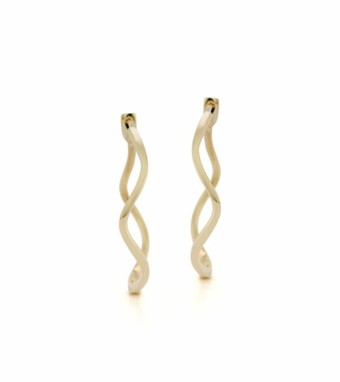 Women’S MATEO  | 14Kt Large Gold Wave Hoops