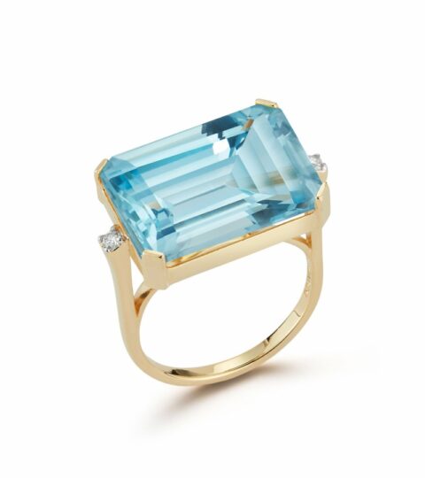 Women’S MATEO  | East West Blue Topaz Ring