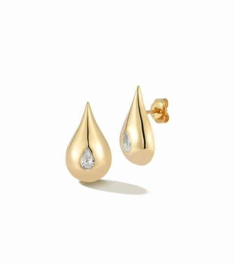 Women’S MATEO  | 14Kt Diamond Water Droplet Earrings