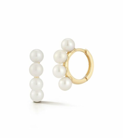 Women’S MATEO  | 14Kt 4 Point Pearl Hoops