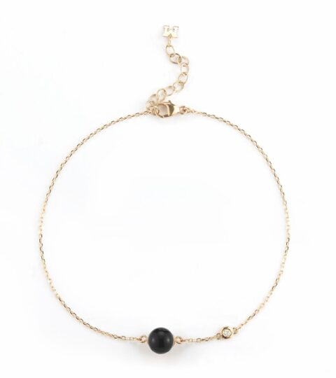 Women’S MATEO  | 14Kt Onyx And Diamond Dot Bracelet