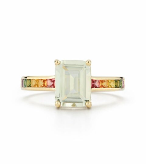 Women’S MATEO  | 14Kt Green Amethyst Rainbow Ring