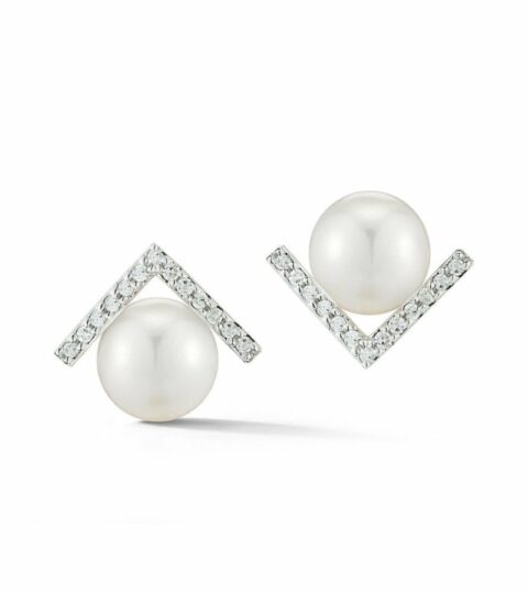 Women’S MATEO  | 14Kt Gold Right Angle Pearl Stud