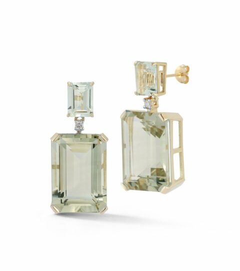 Women’S MATEO  | 14Kt Green Amethyst Frame Earrings