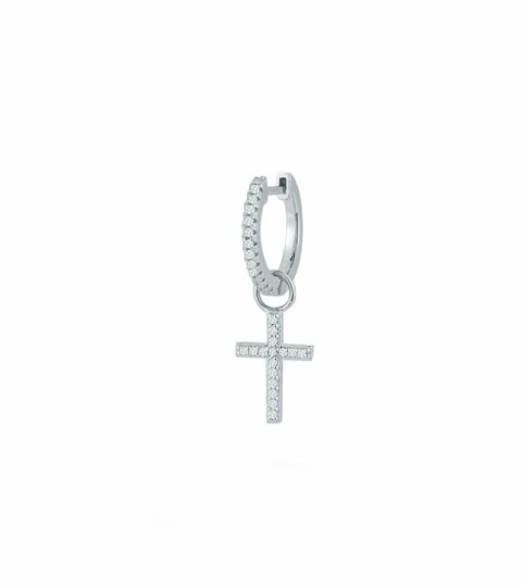 Men’S MATEO  | 14Kt Men’S Single Diamond Huggie With Detachable Cross