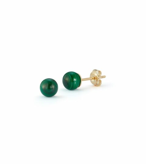 Women’S MATEO  | 6Mm Malachite Studs