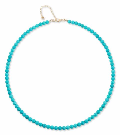 Men’S MATEO  | 14Kt 4Mm Round Turquoise Bracelet