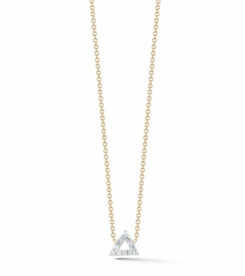 Women’S MATEO  | 14Kt Gold Mini Diamond Triangle Necklace