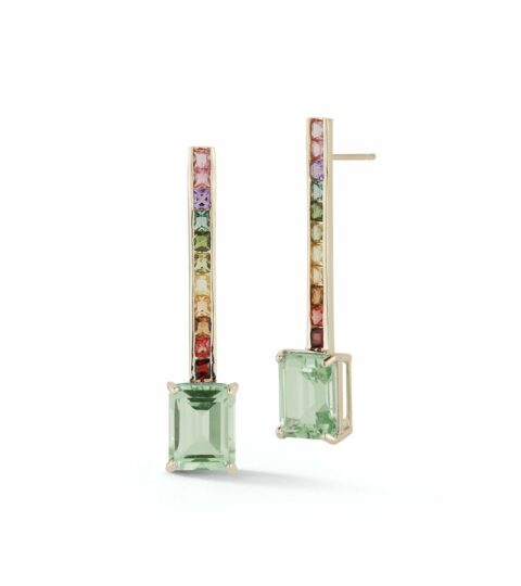 Women’S MATEO  | 14Kt Somewhere Over The Rainbow Green Amethyst Earrings