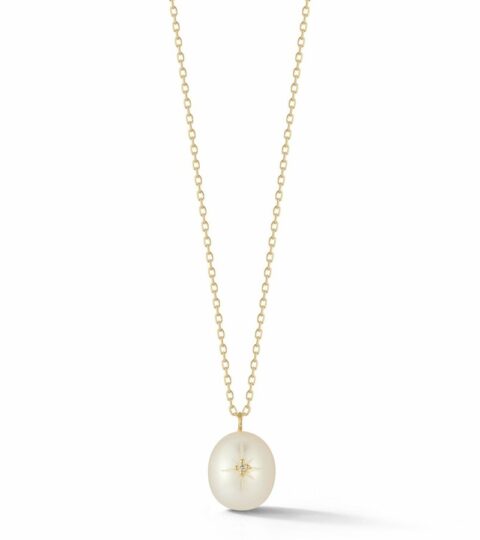 Women’S MATEO  | 14Kt Diamond Studded Baroque Pearl Necklace