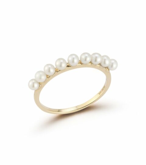 Women’S MATEO  | 14Kt Pearl Dot Band