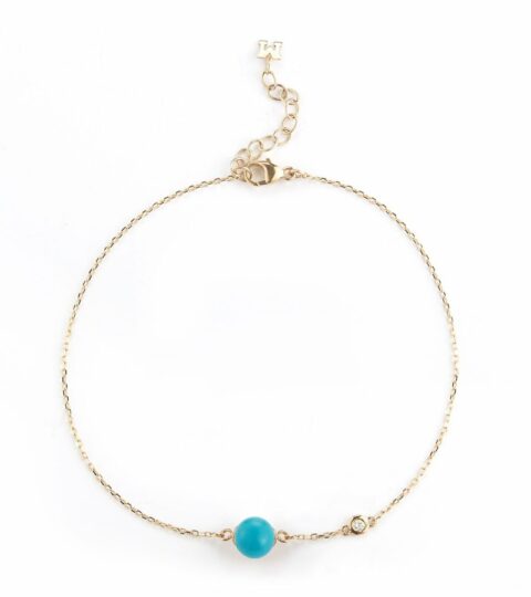 Women’S MATEO  | 14Kt Gold Turquoise And Diamond Dot Bracelet