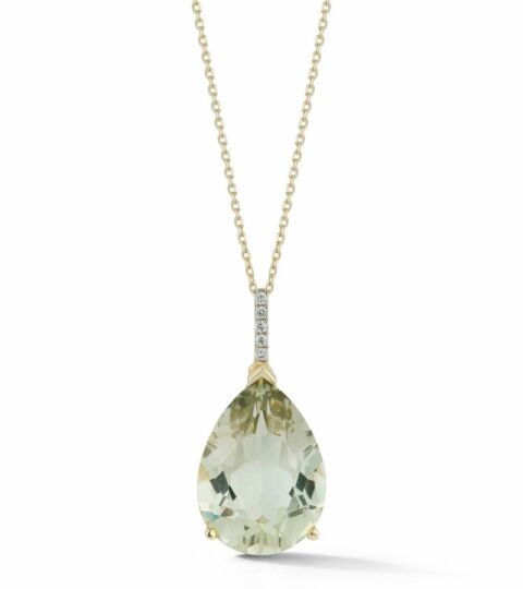 Women’S MATEO  | 14Kt Green Amethyst Pear Necklace