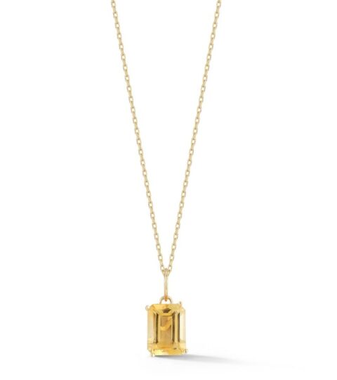 Women’S MATEO  | 14Kt Emerald Cut Citrine Necklace