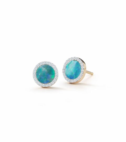 Women’S MATEO  | 14Kt Opal And Diamond Studs