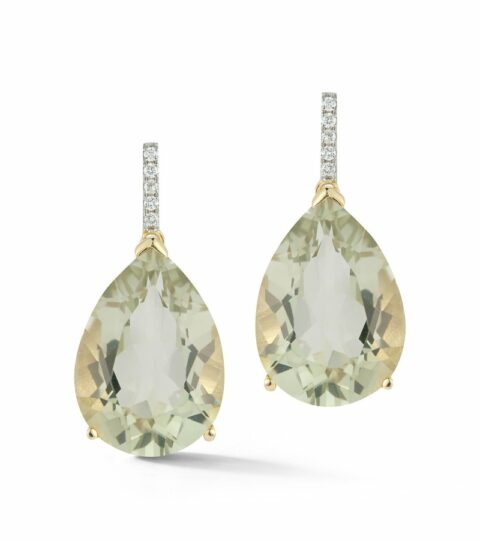 Women’S MATEO  | 14Kt Green Amethyst Pear Drop Earrings