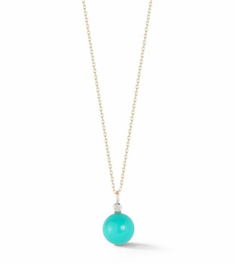 Women’S MATEO  | 14Kt Gold Turquoise And Diamond Dot Necklace