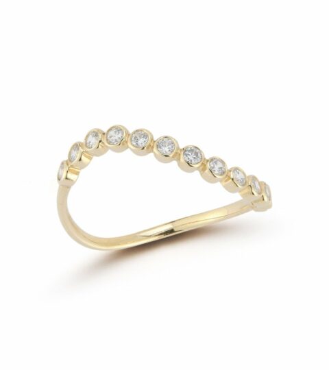 Women’S MATEO  | 14Kt Diamond Wave Ring