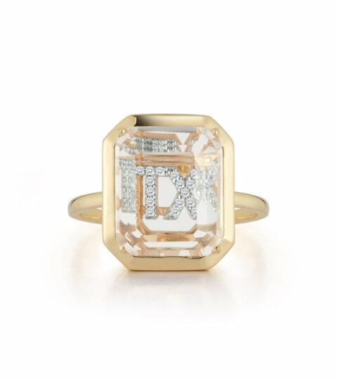 Women’S MATEO  | 14Kt Gold Frame Double Initial Ring