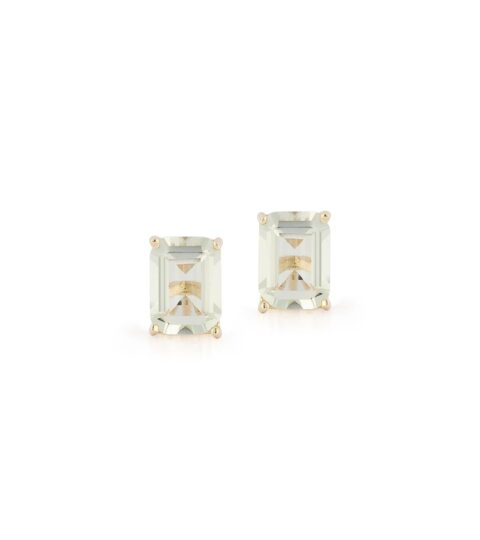 Women’S MATEO  | 14Kt Green Amethyst Studs