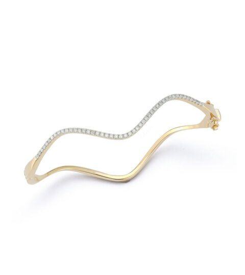 Women’S MATEO  | 14Kt Diamond Single Wave Bracelet