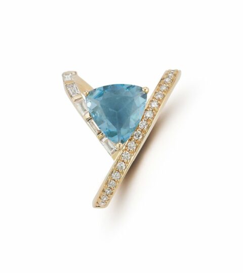 Women’S MATEO  | 14Kt Blue Topaz Y Ring